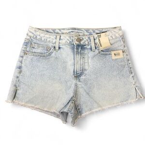 No Boundaries Blue Acid Wash Mid Rise Cut Off Denim Shorts Womens Size 4